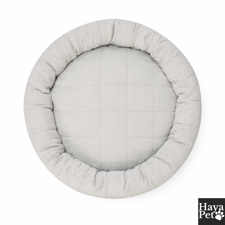 Rond Hondenbed Voor Warme Dagen Met Wasbare Hoes