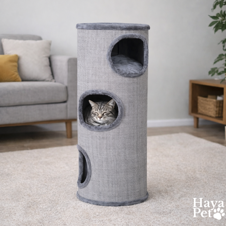Cat Play Tunnel With Peek-Through Openings | Anthracite