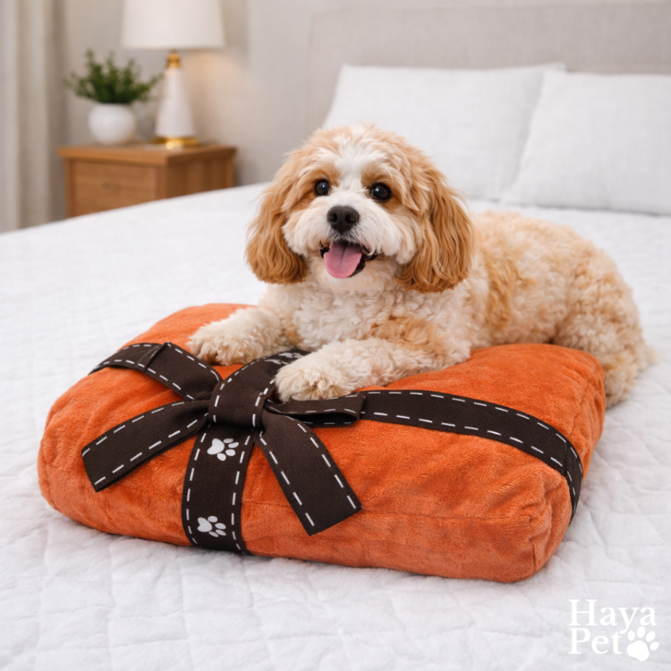 Dog Bed With Decorative Print