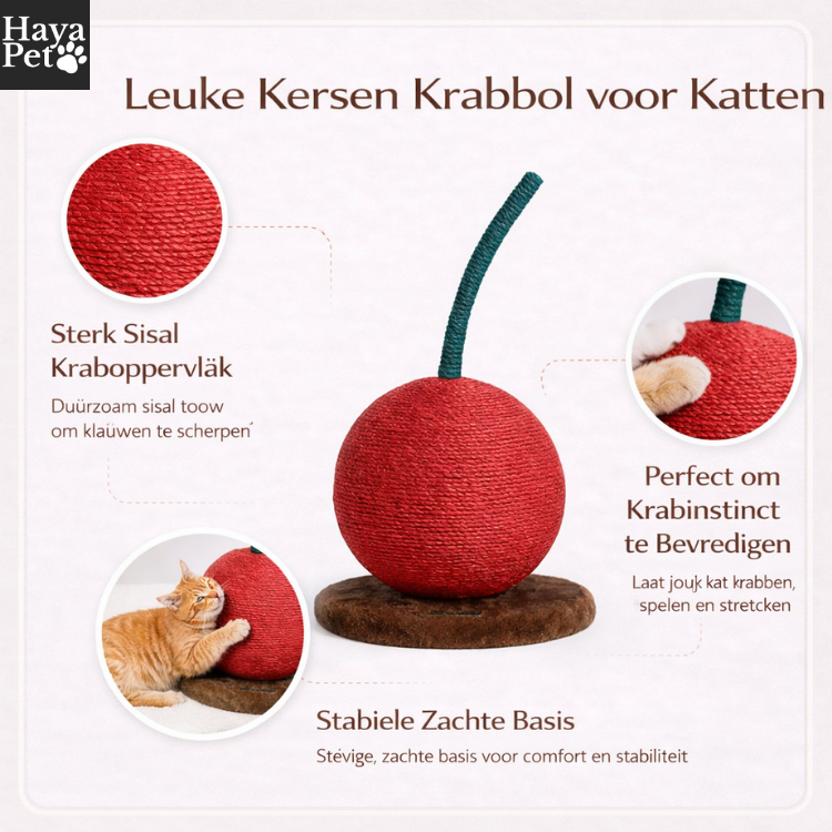 Kersenvormige Krabbal Voor Katten