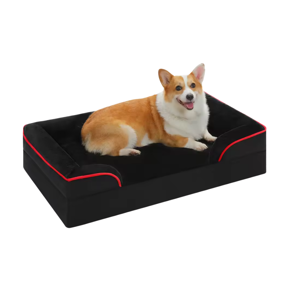 Honden Orthopedisch Bed | Wasbare Corduroy Bank