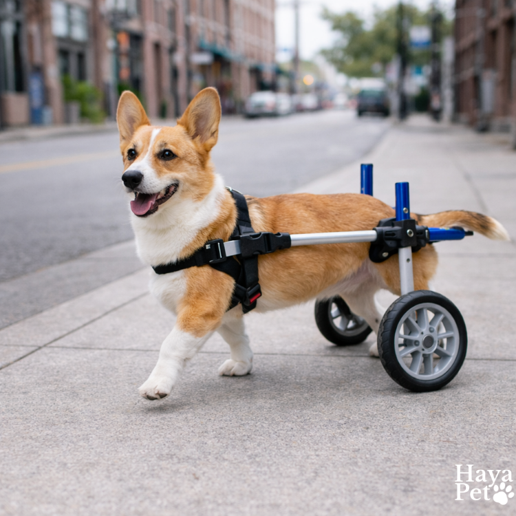 2-Wiel Hondenrolstoel Voor Corgi Met Achterpootondersteuning
