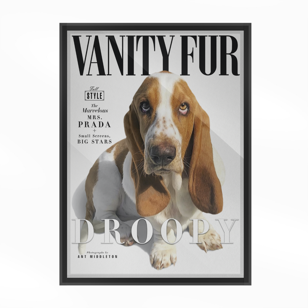 Gepersonaliseerde Huisdier Poster Jouw Kat of Hond op Magazine Cover
