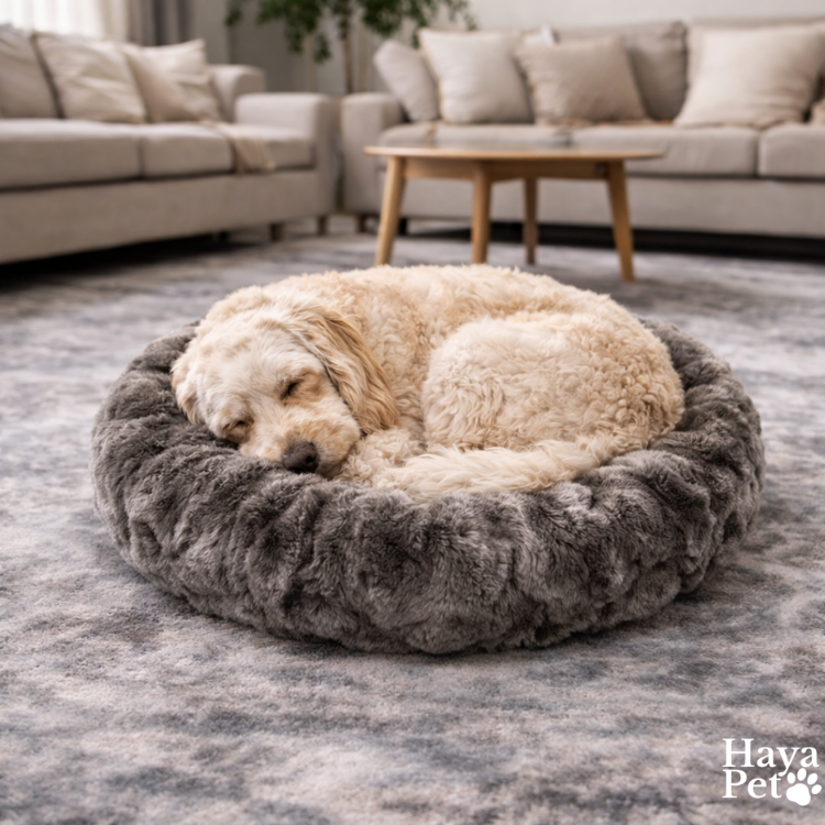 Rond Knuffelbed Voor Honden Met Wasbare Hoes