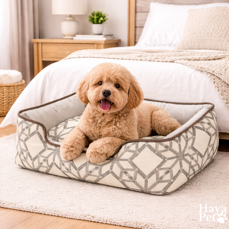 Dog Bed With Sun Pattern