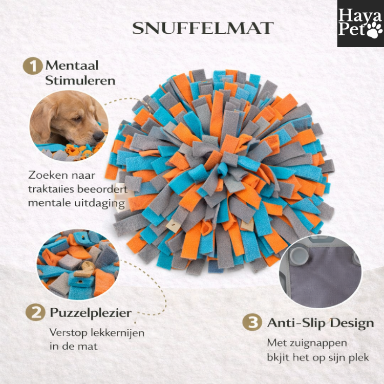 Ronde Snuffelmat Voor Honden Met Zuignappen