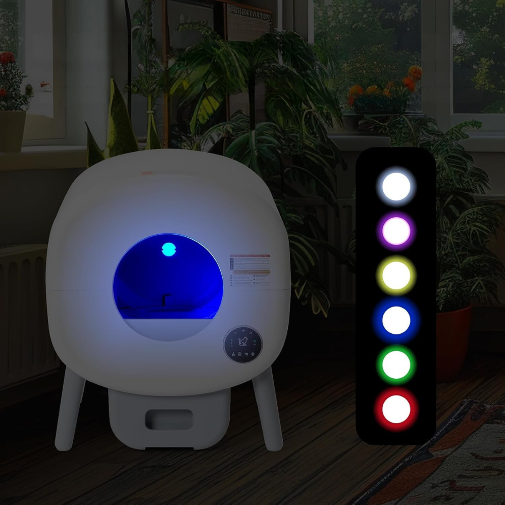 Katten Zelfreinigende Bak | Automatisch met Sfeerverlichting