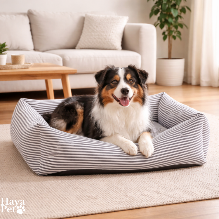 Gestreept Nestbed Voor Honden Met Antislipbodem