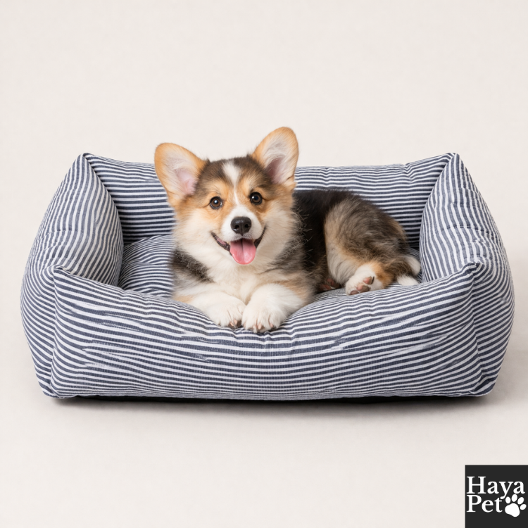 Gestreept Nestbed Voor Honden Met Antislipbodem