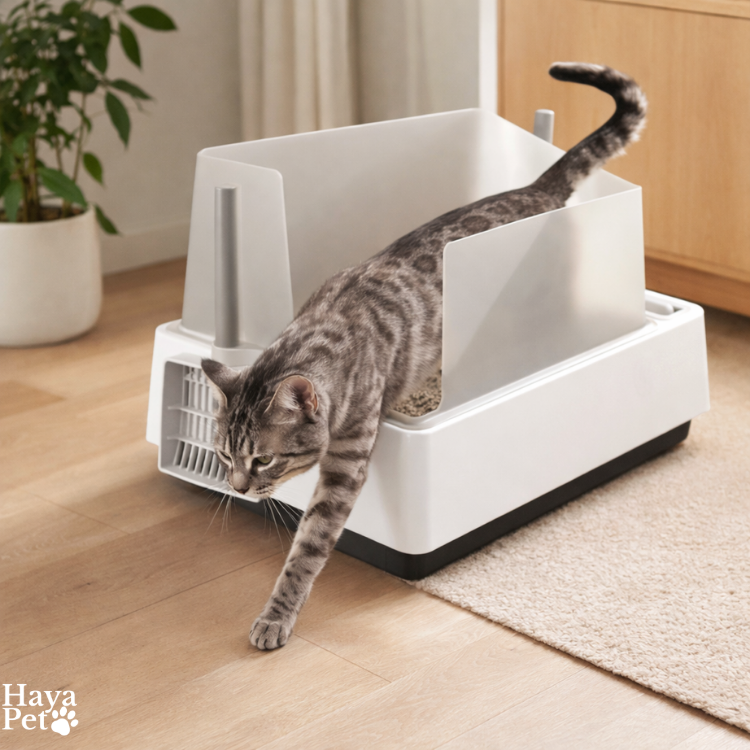 Kattenbak Met Beschermende Opzetrand En Opbergvak Voor Schep