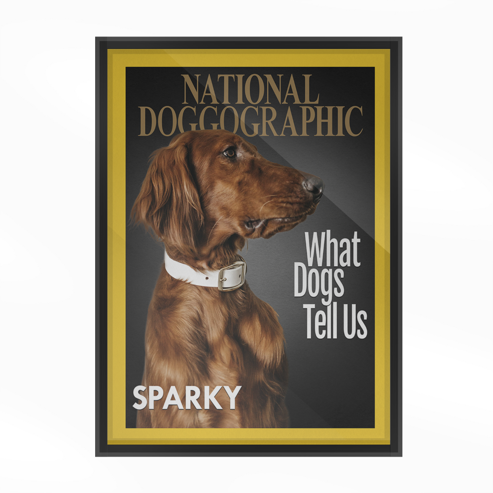 Gepersonaliseerde Huisdier Poster Jouw Kat of Hond op Magazine Cover