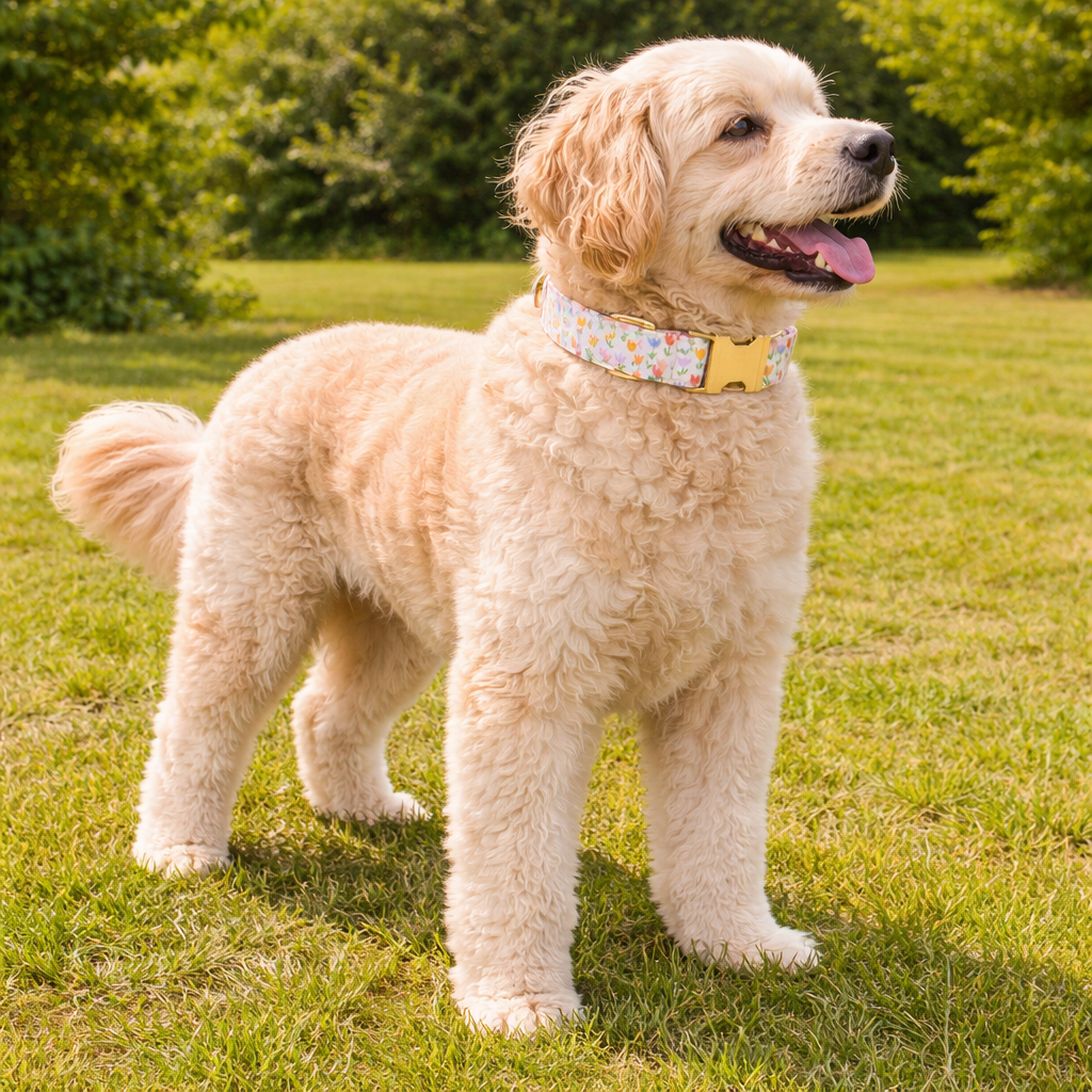 Hondenhalsband Met Tulpenprint