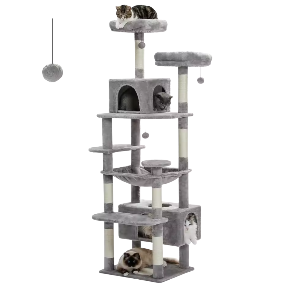 Modern Cat Tower Luxury Cat Tower with Scratching Posts and Comfortable Houses