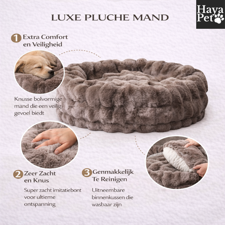 Rond Knuffelbed Voor Honden Met Wasbare Hoes