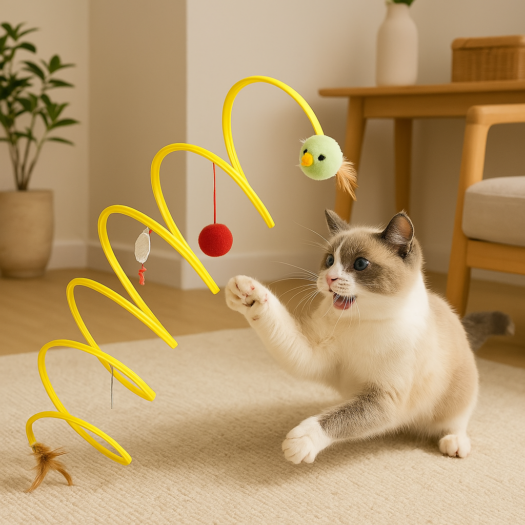 Spiraalvormig Speeltje Interactieve Kattentunnel Spiraalvormig Speelgoed Voor Katten