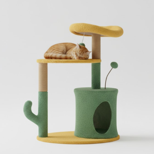 Kattenbed Bloem Kattentoren | Krasvriendelijke Krabpaal