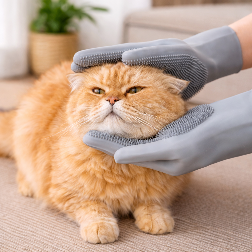 Silicone Brush Glove For Dogs And Cats