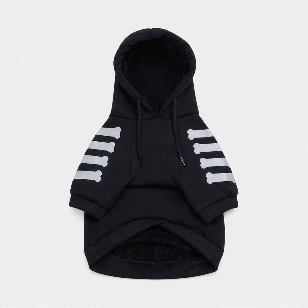 Zwarte Hondenhoodie Met Tekstprint