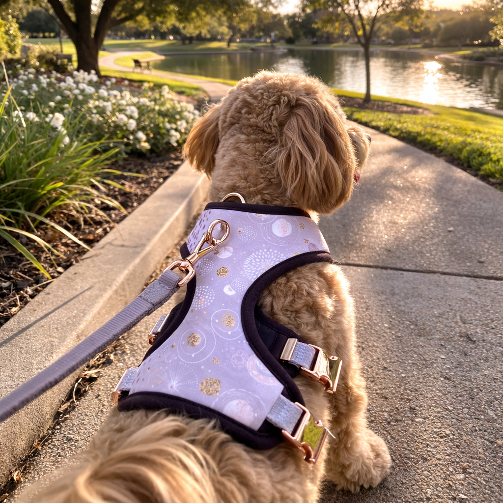 Dog Cosmic Print Harness | Adjustable