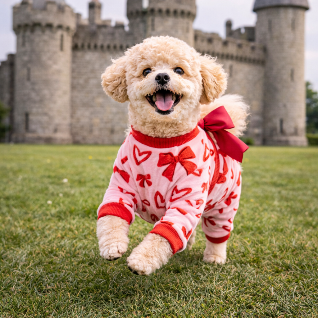 Pet Heart Bow Pajamas | Patterned