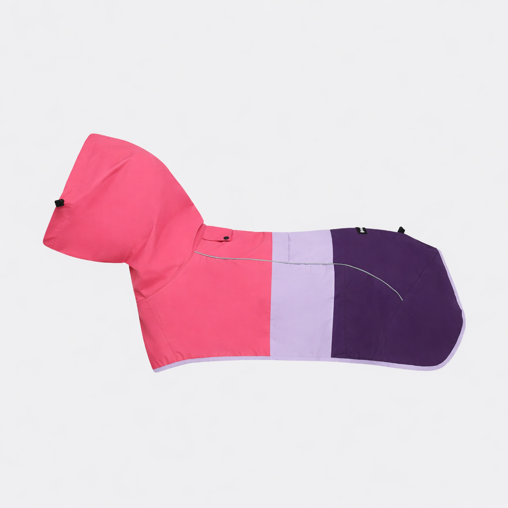 Light Dog Rain Jacket with Adjustable Neck Collar