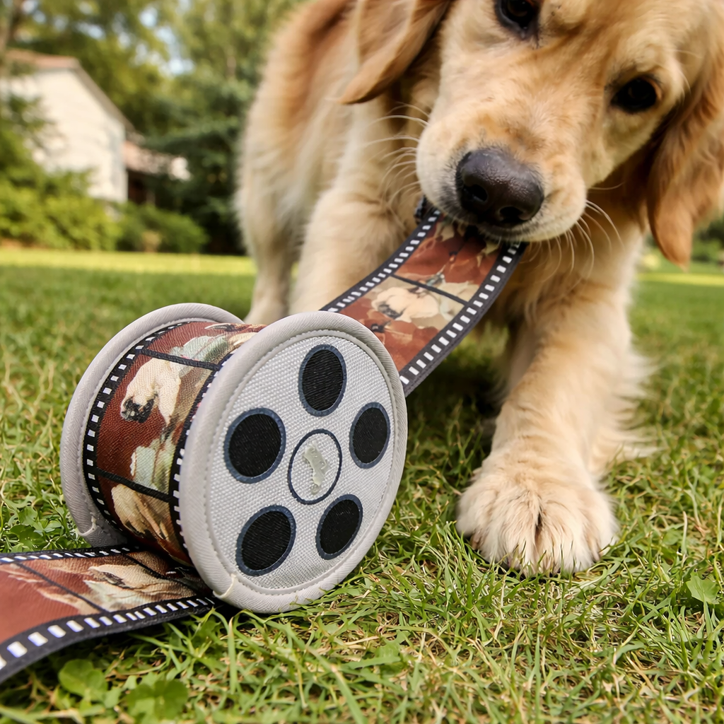 Filmrol Pluche Hondspeeltje Met Piepgeluid