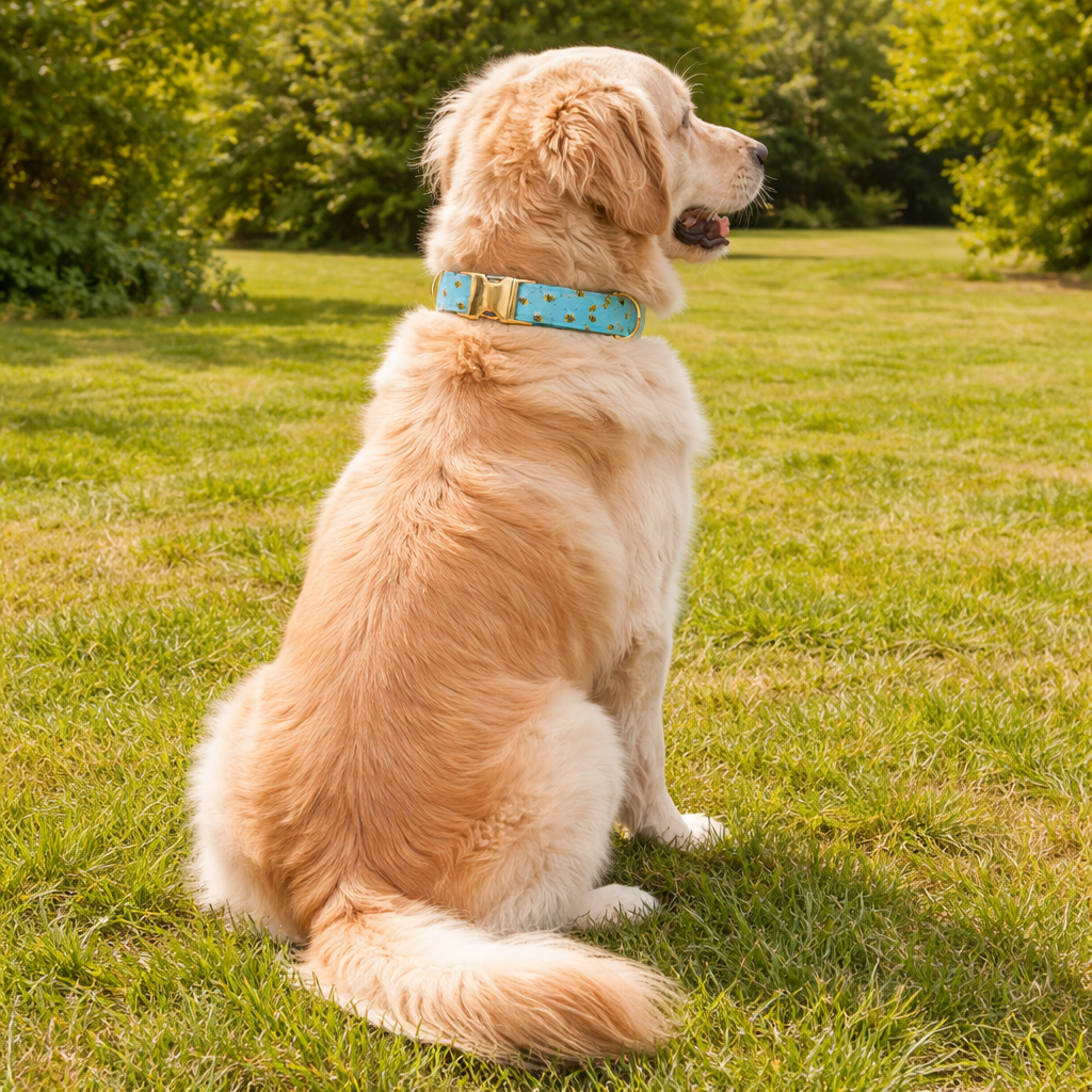 Hondenhalsband Met Bijenpatroon