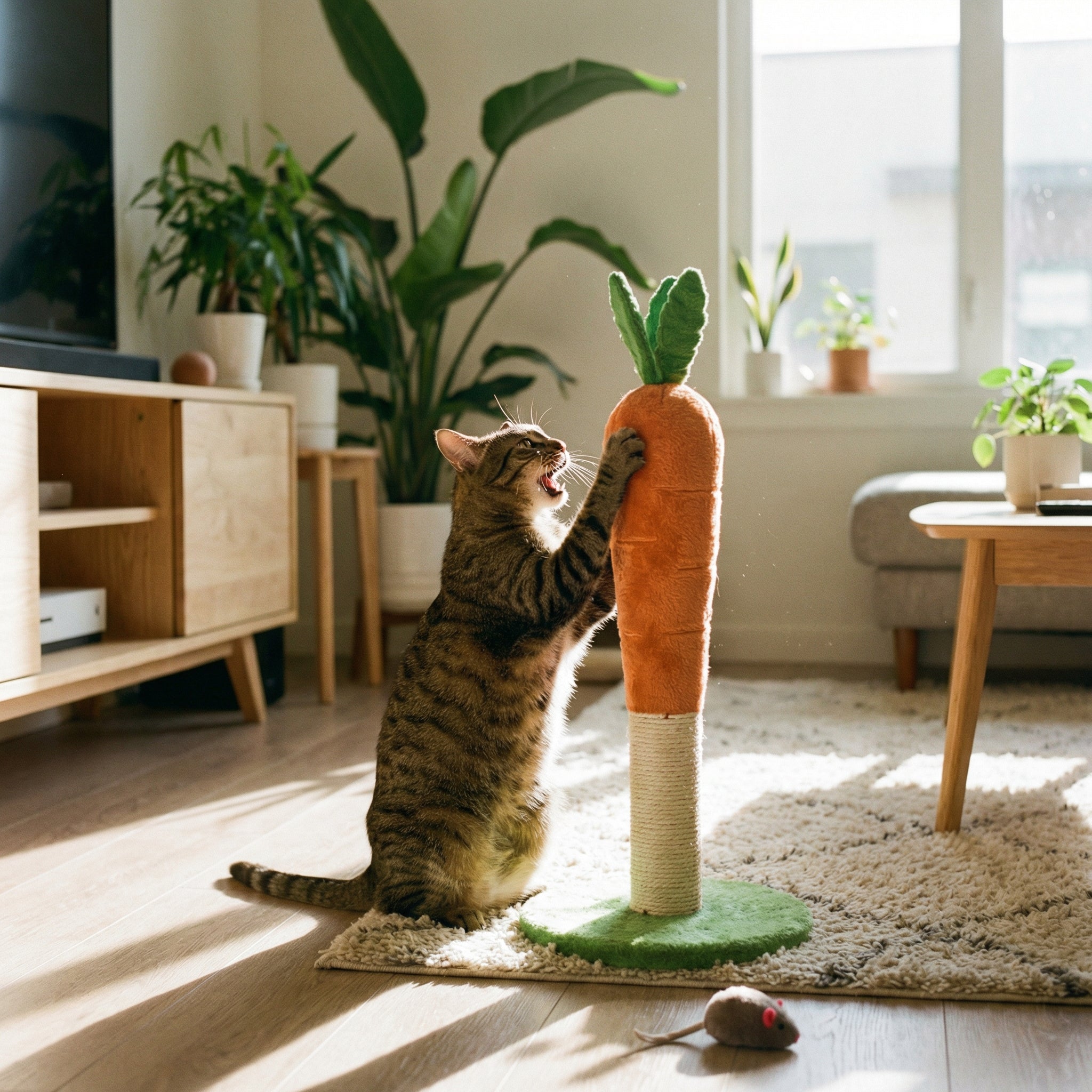 Wortelvormige Krabpaal Voor Katten