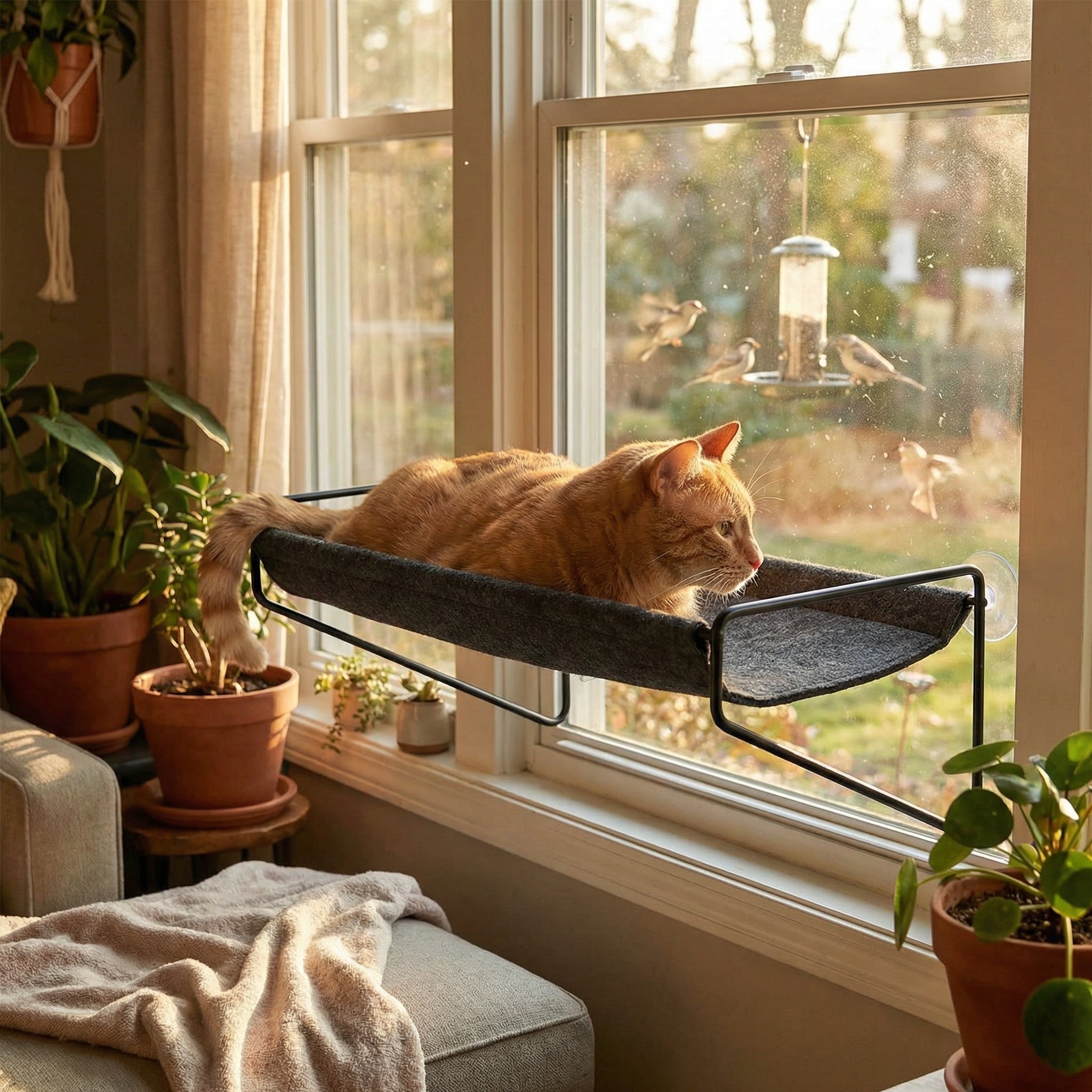 Kattenhangmat Voor Het Raam