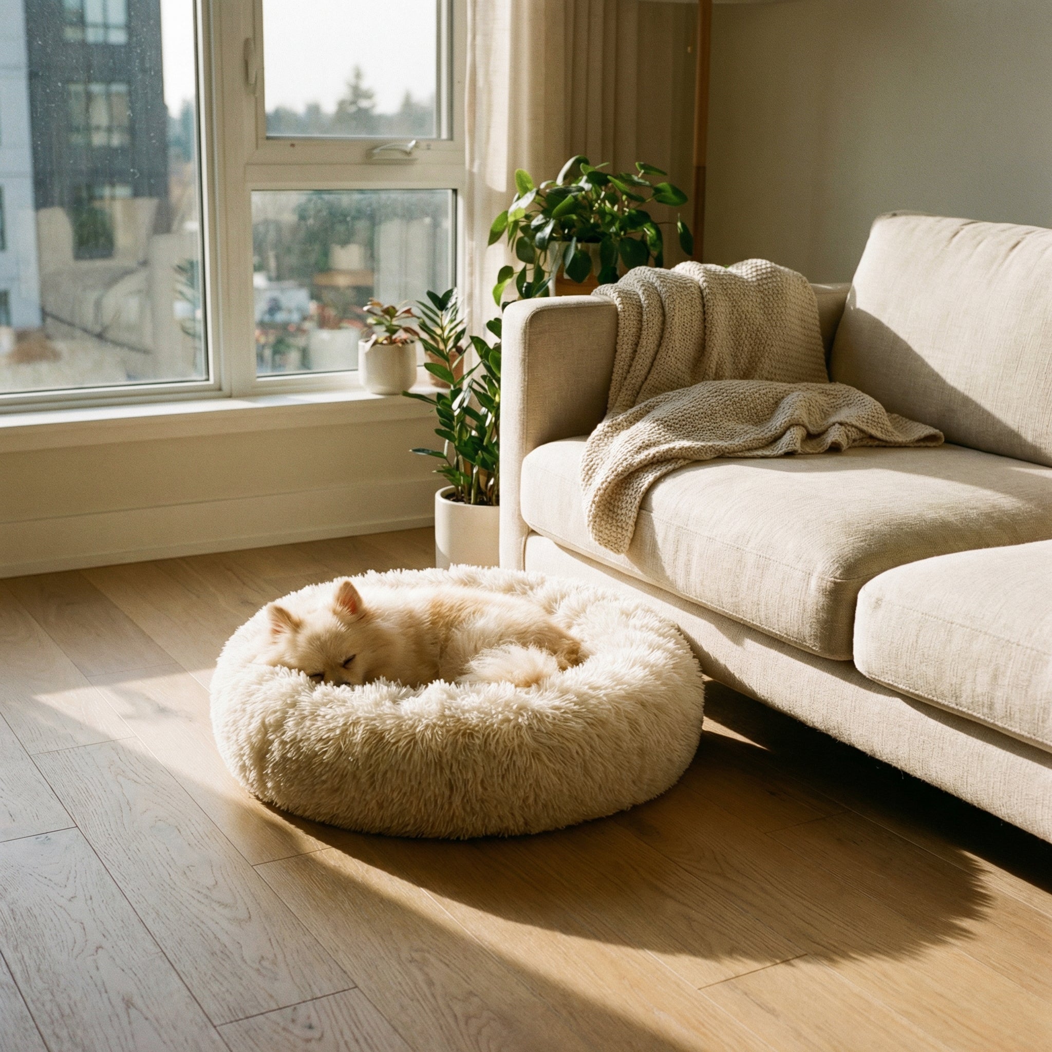 Plush Shag Hondenbed