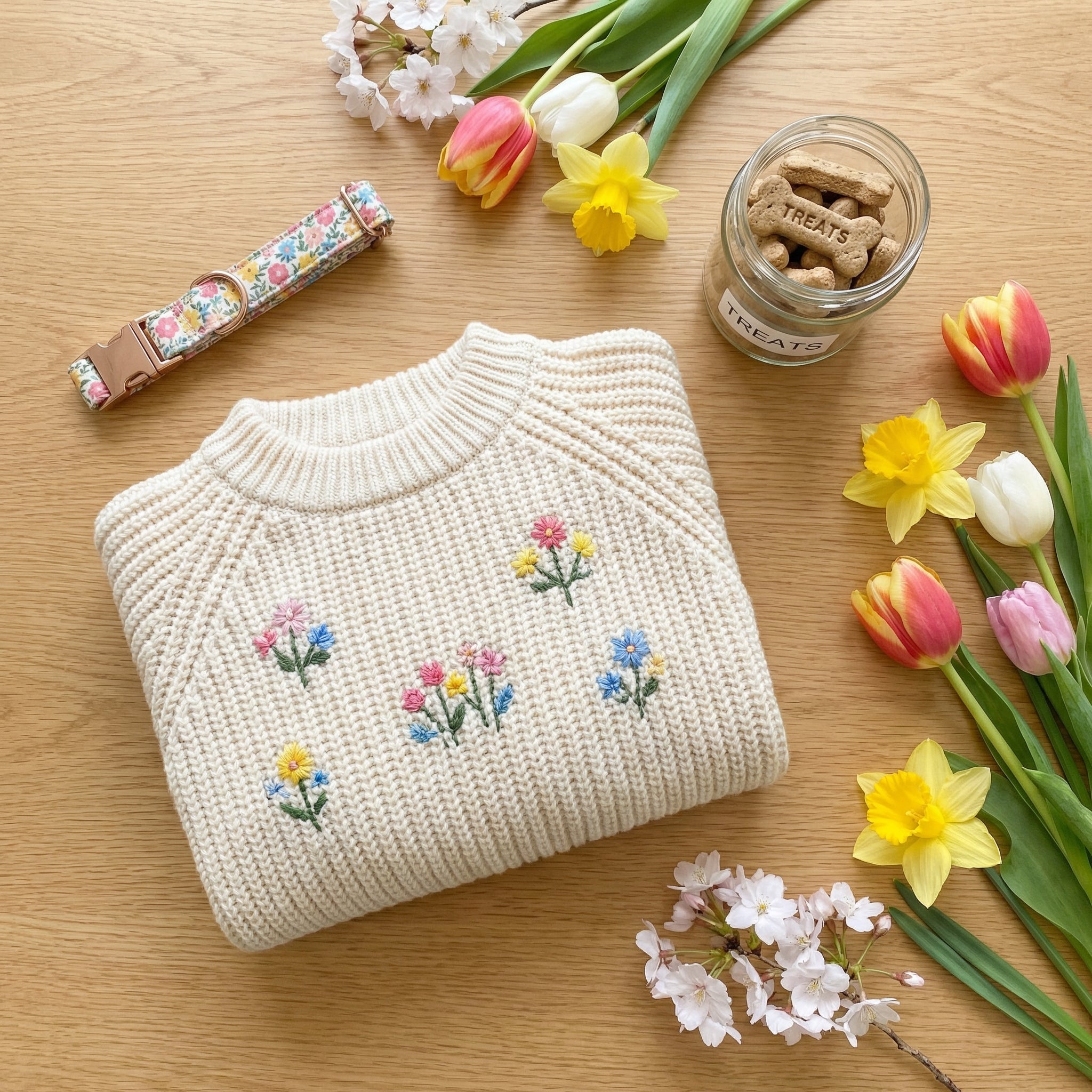 Bloom Hondentrui Met Bloemenpatroon