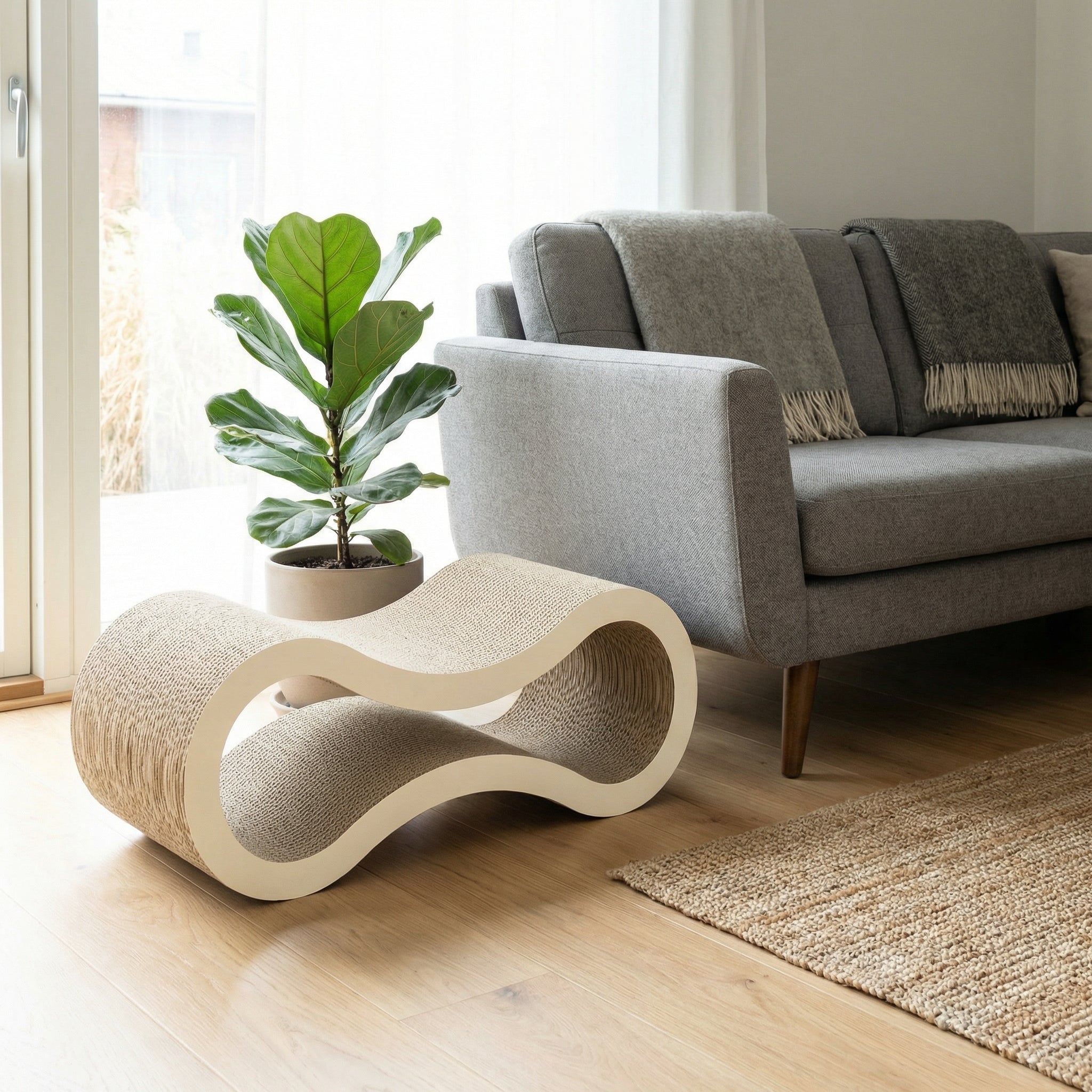 Bloom Moderne Krabmat Set van 3 - Organische Vormen in Gerecycled Karton