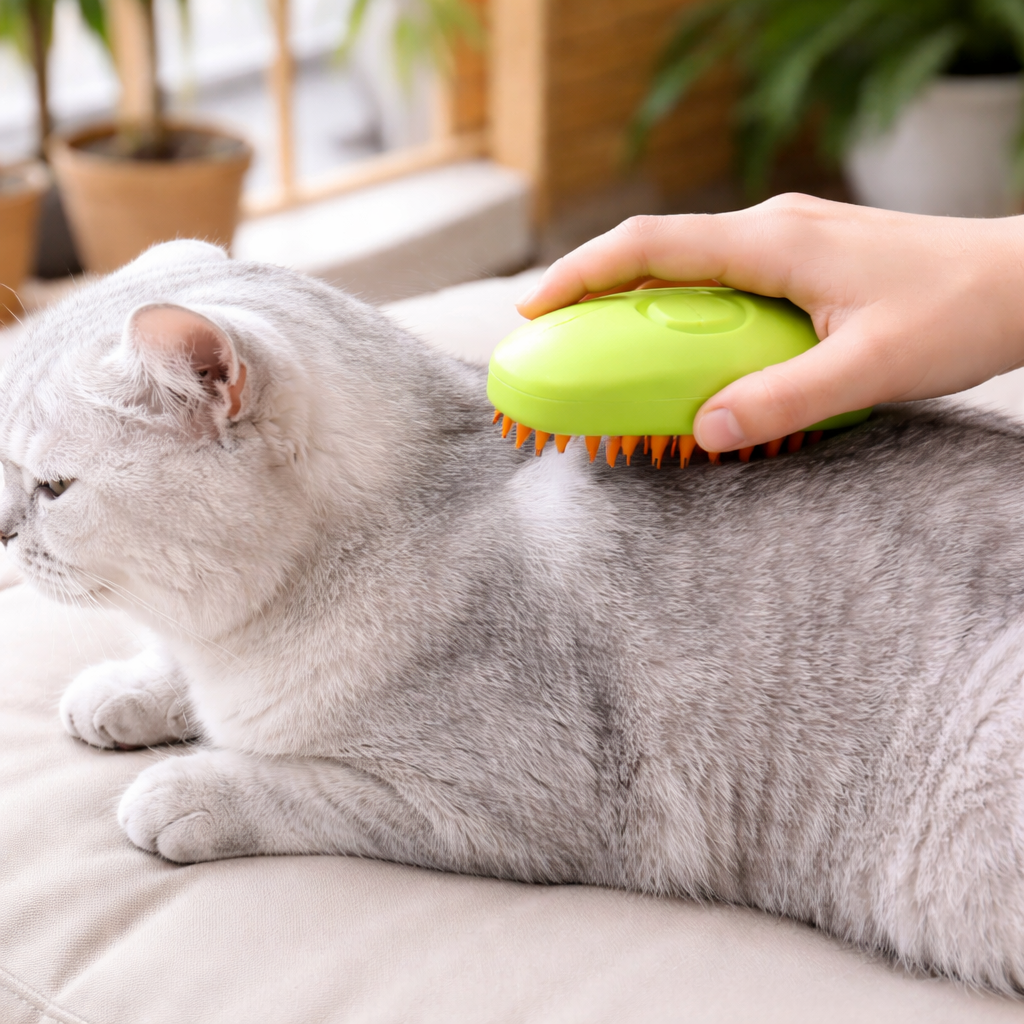 Electric Brush With Spray Function For Dogs And Cats