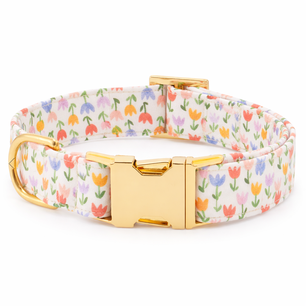 Hondenhalsband Met Tulpenprint