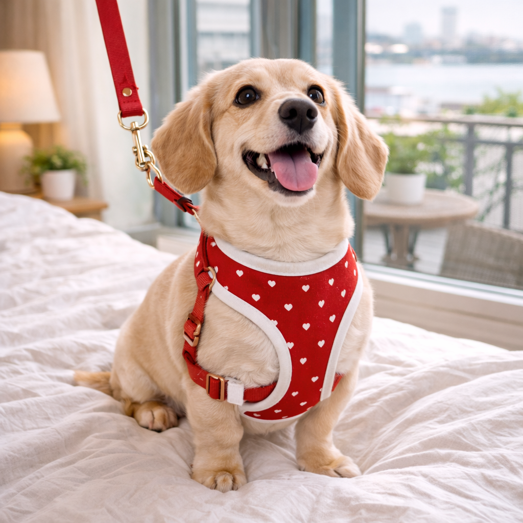Dog Adjustable Harness | Love Print