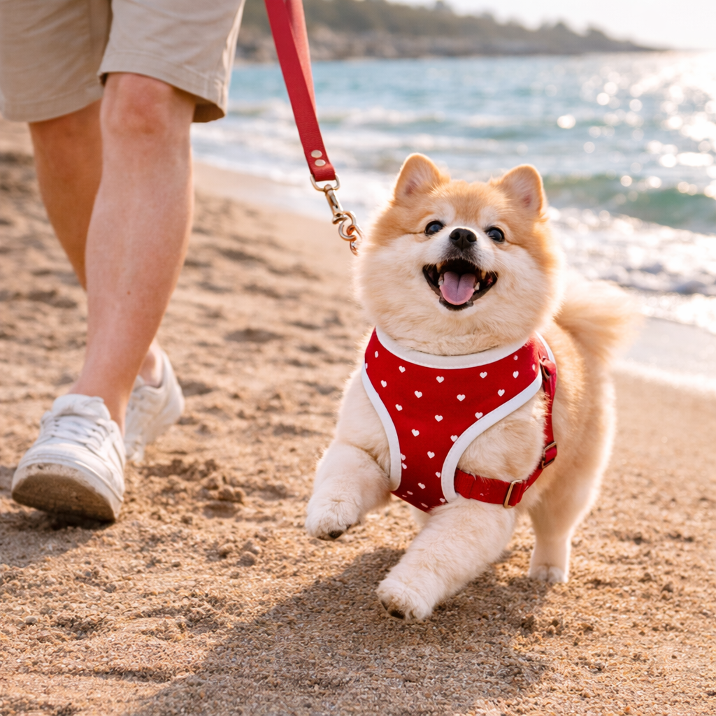 Dog Adjustable Harness | Love Print