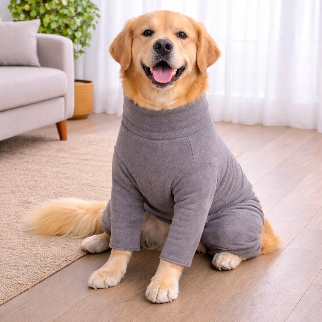 Dog Stretch Onesie | Grey