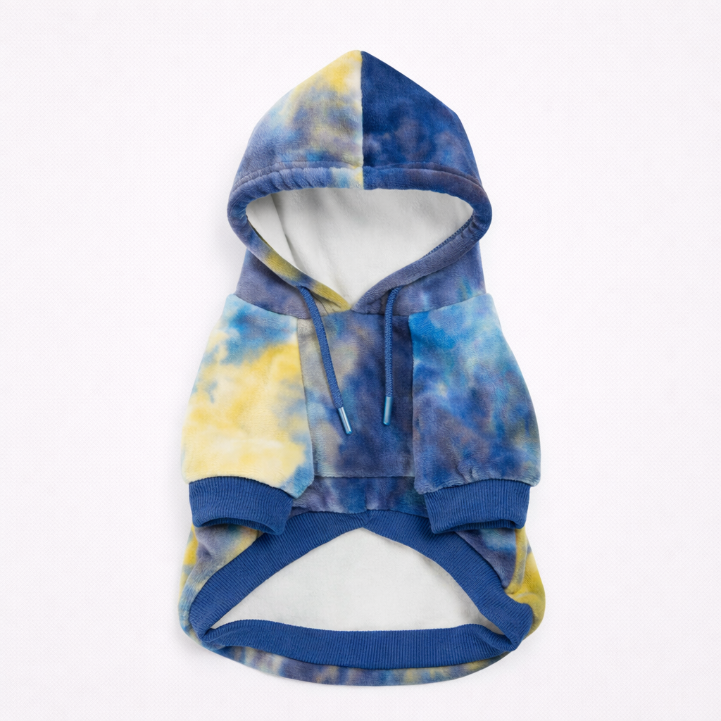 Hondenhoodie Met Pastelwolken Print