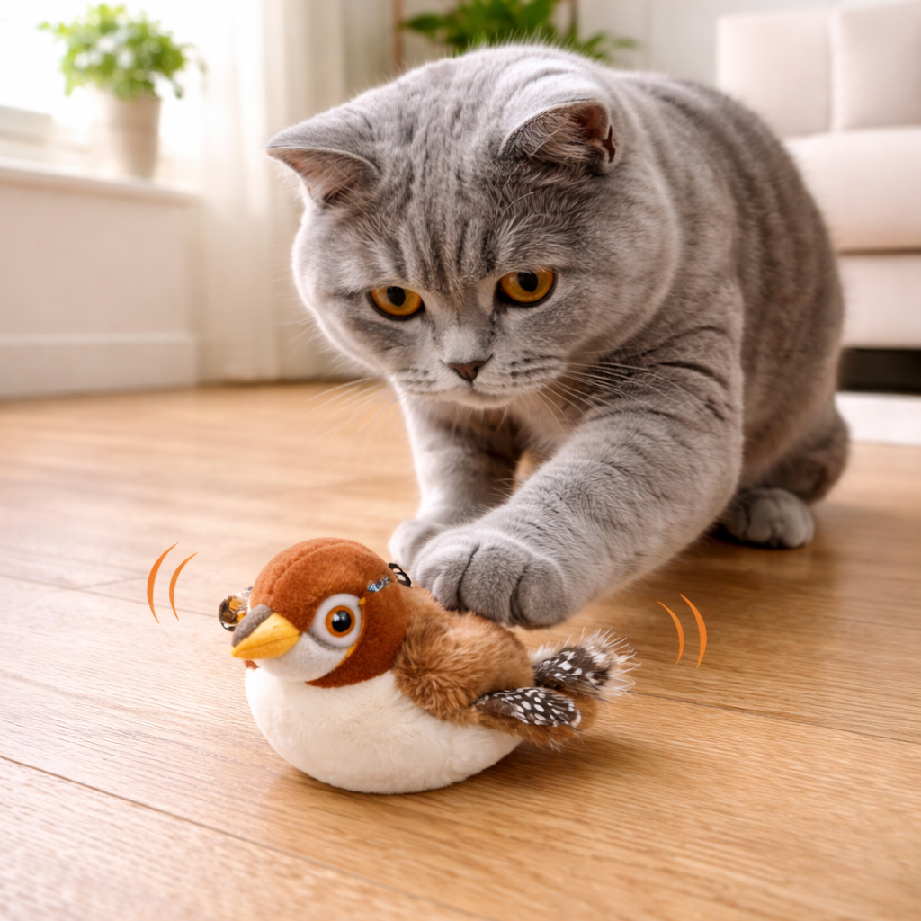 Realistic Flapping Bird Toy for Cats