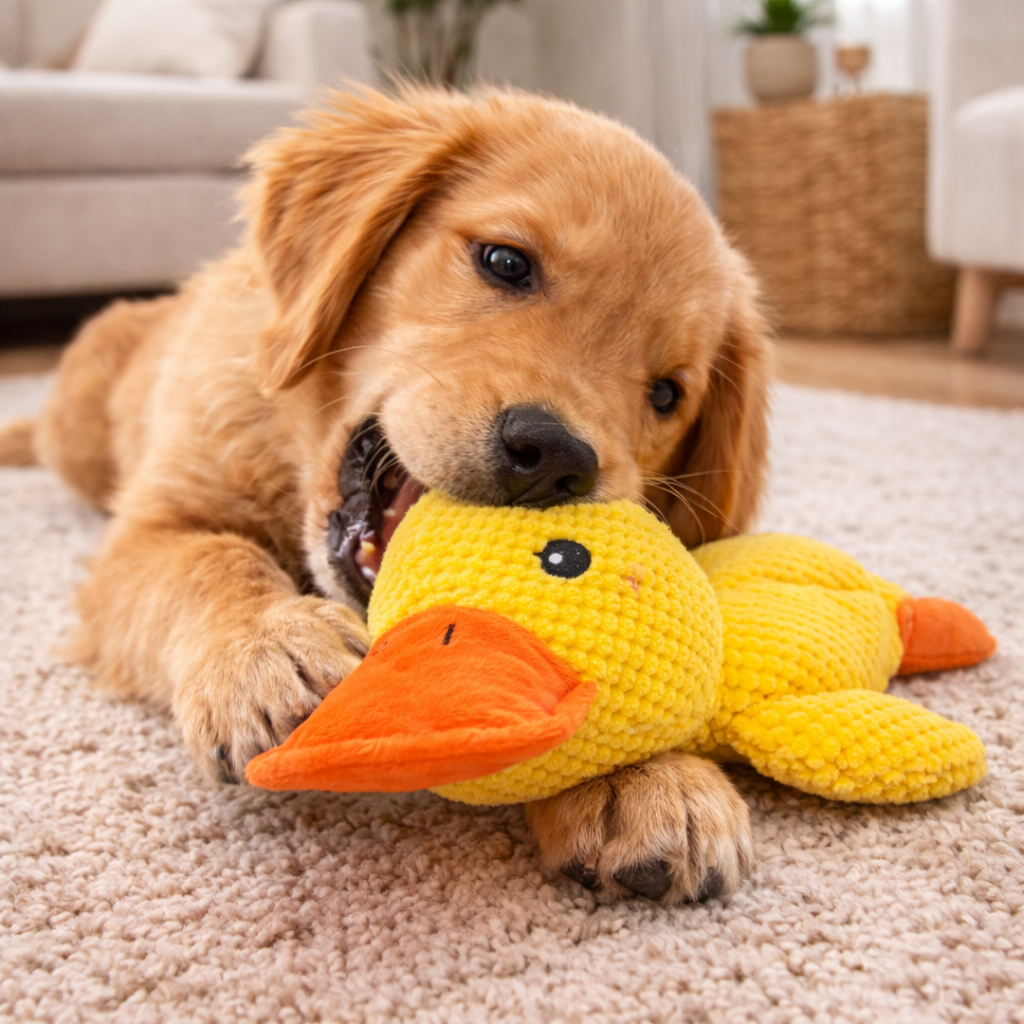 Interactive Plush Duck Toy for Dogs