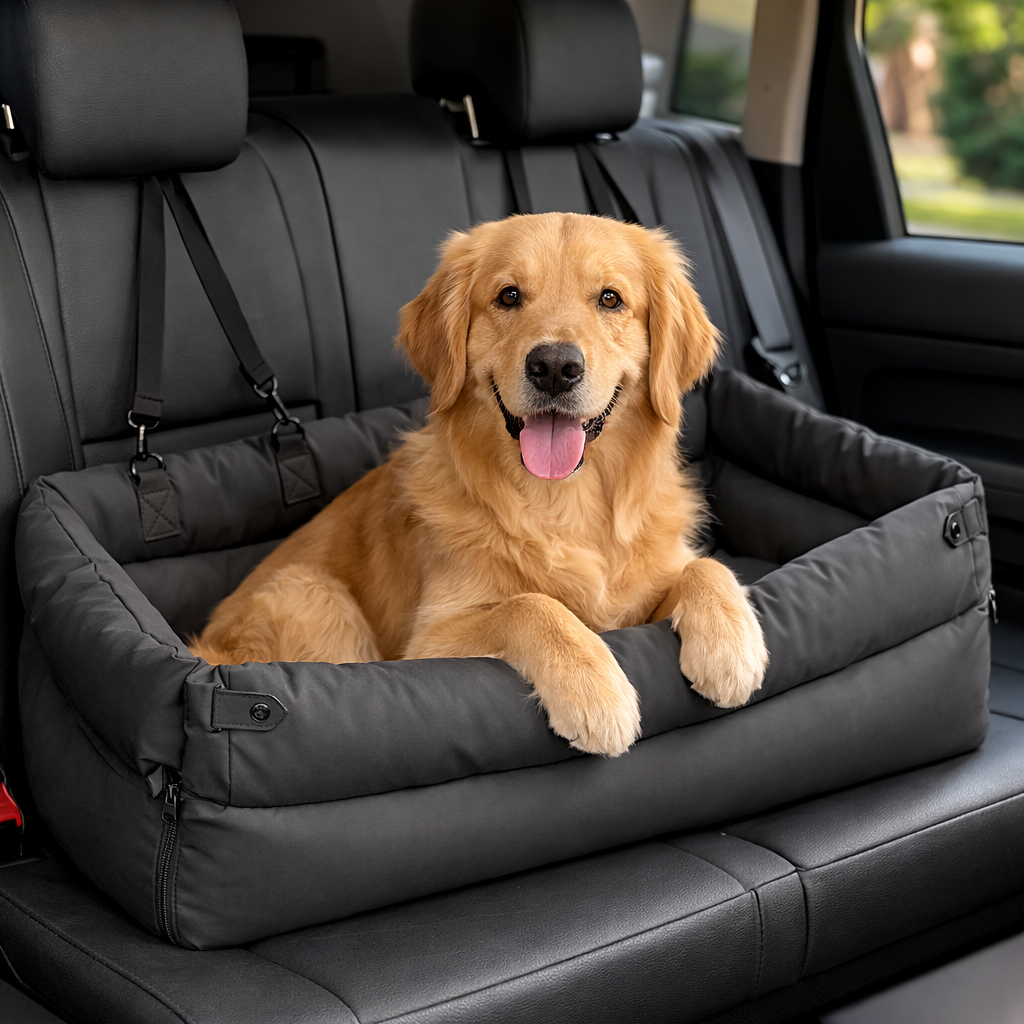 Elevated Dog Car Seat for On-the-Go