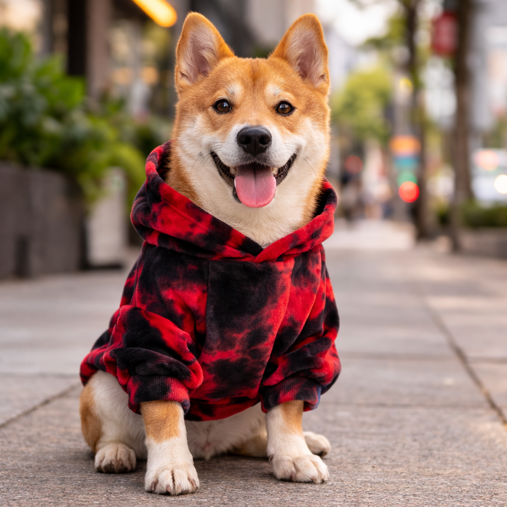 Hondenhoodie Met Wolkachtige Kleurovergang