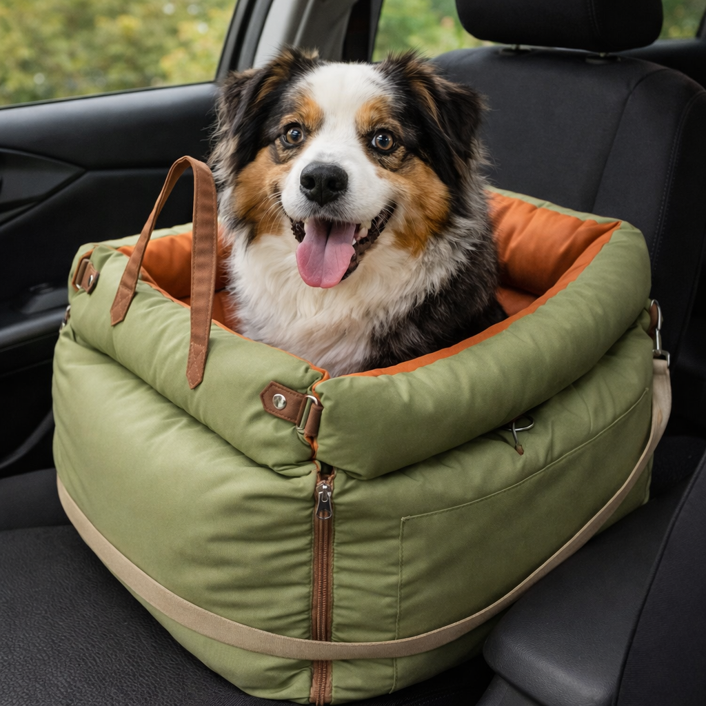 Elevated Dog Car Seat for On-the-Go