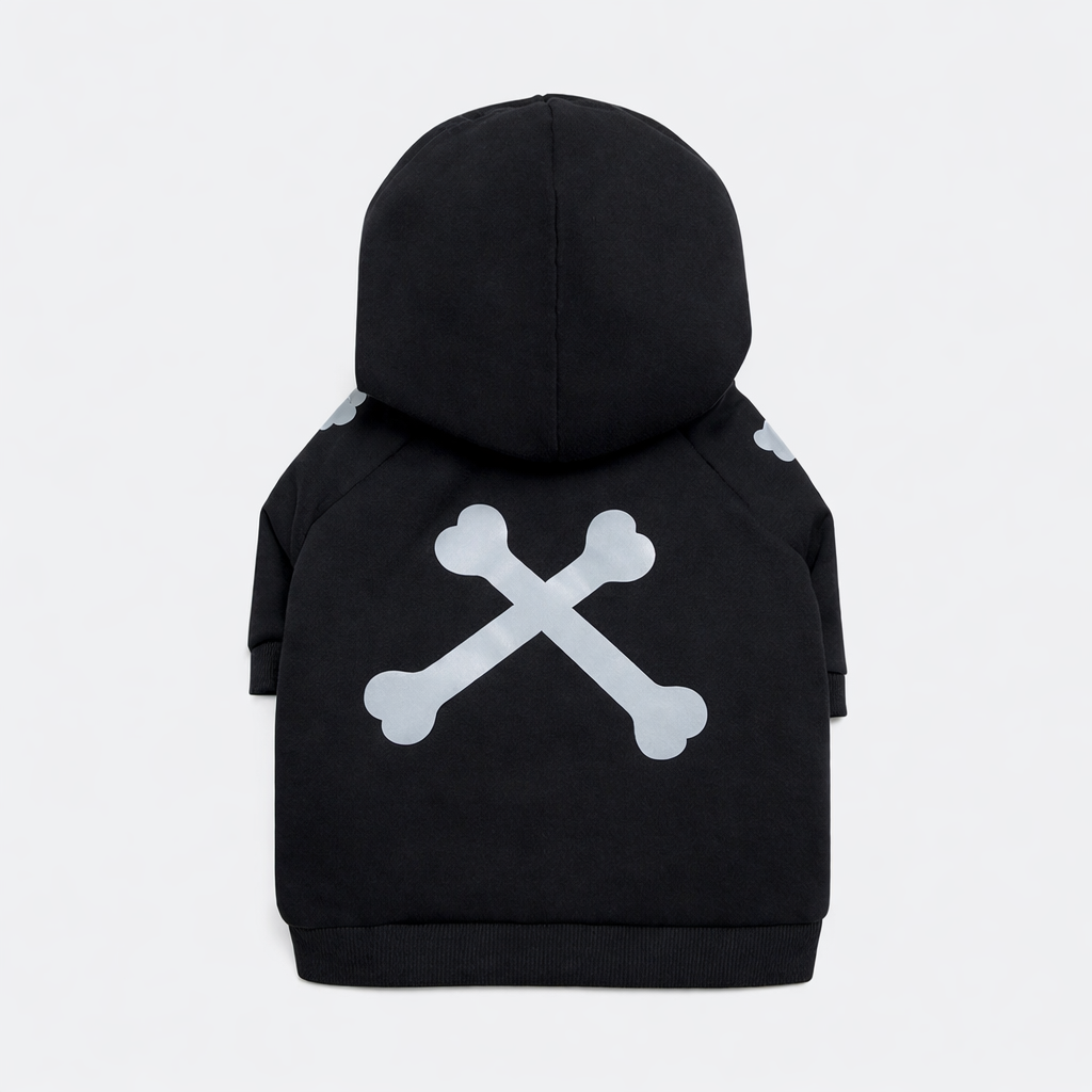 Zwarte Hondenhoodie Met Tekstprint