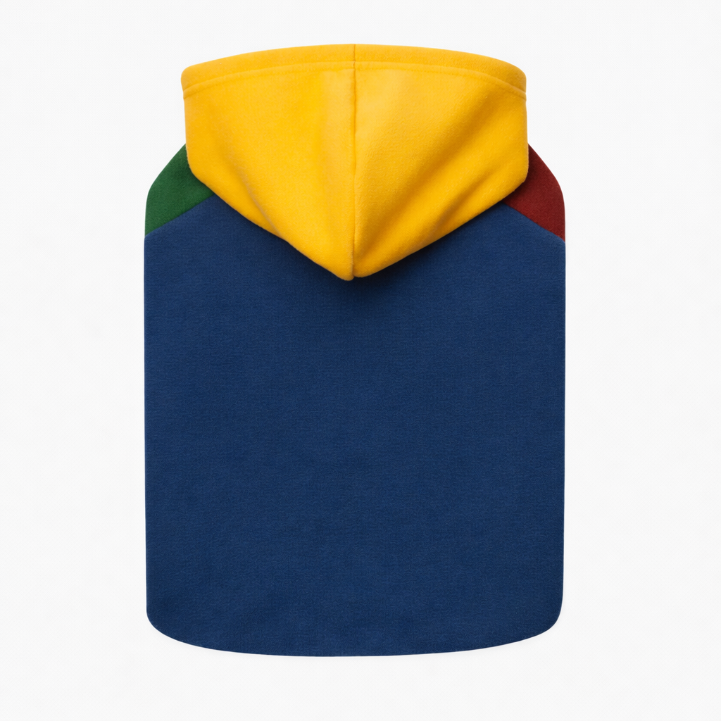 Multicolored Dog Hoodie with Color Blocks