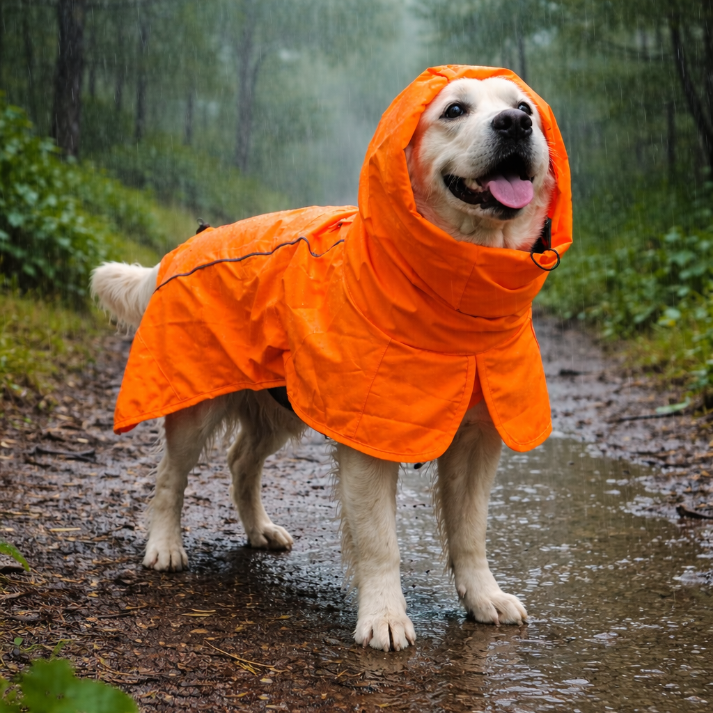 Practical Dog Rain Jacket with Adjustable Neck Collar