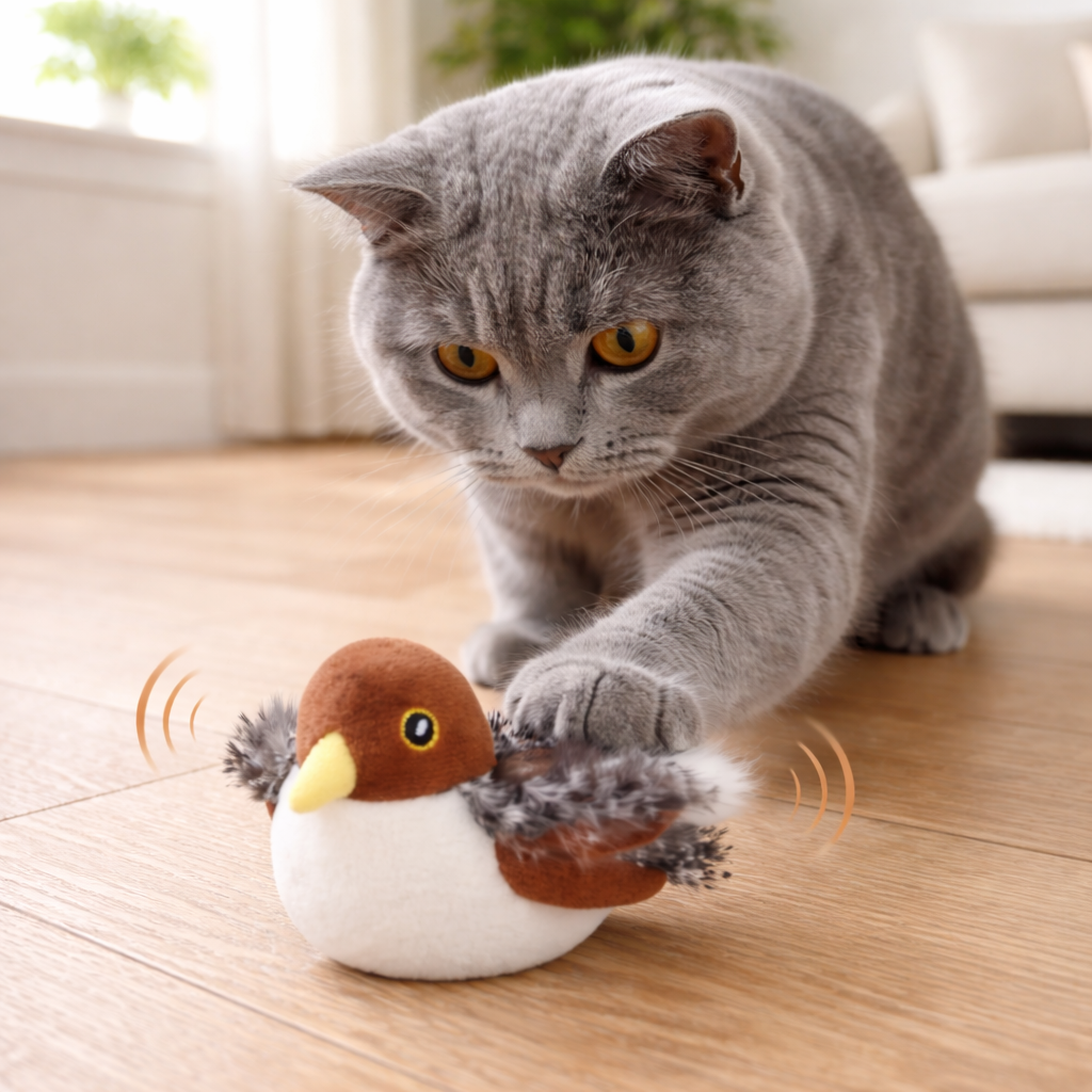 Interactive Flapping Bird Toy for Cats