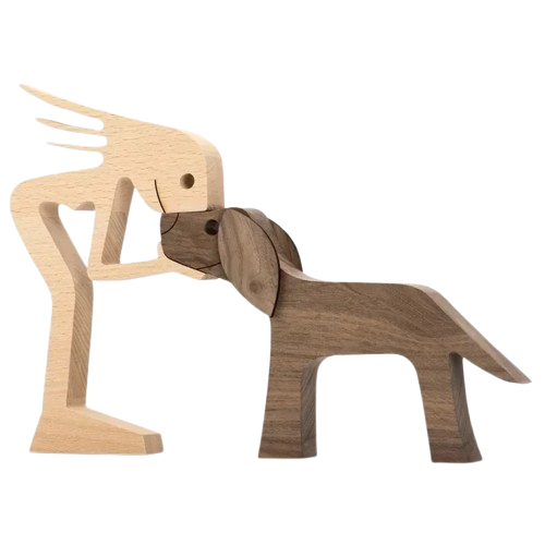Handgemaakt Houten Beeldje Gepersonaliseerd Cadeau Voor Dierenliefhebbers