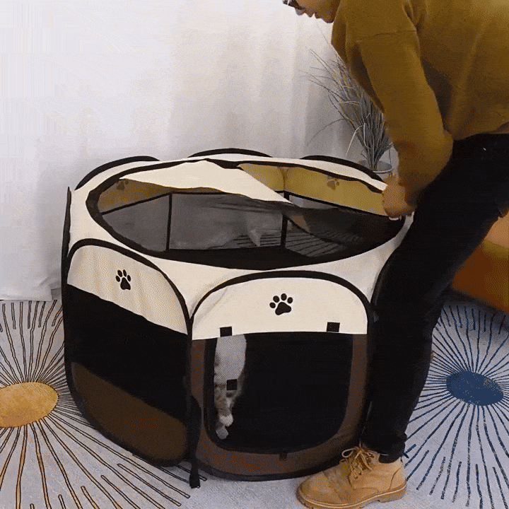 Portable Pet Tent Lightweight Dog & Cat Tent with Waterproof Bottom