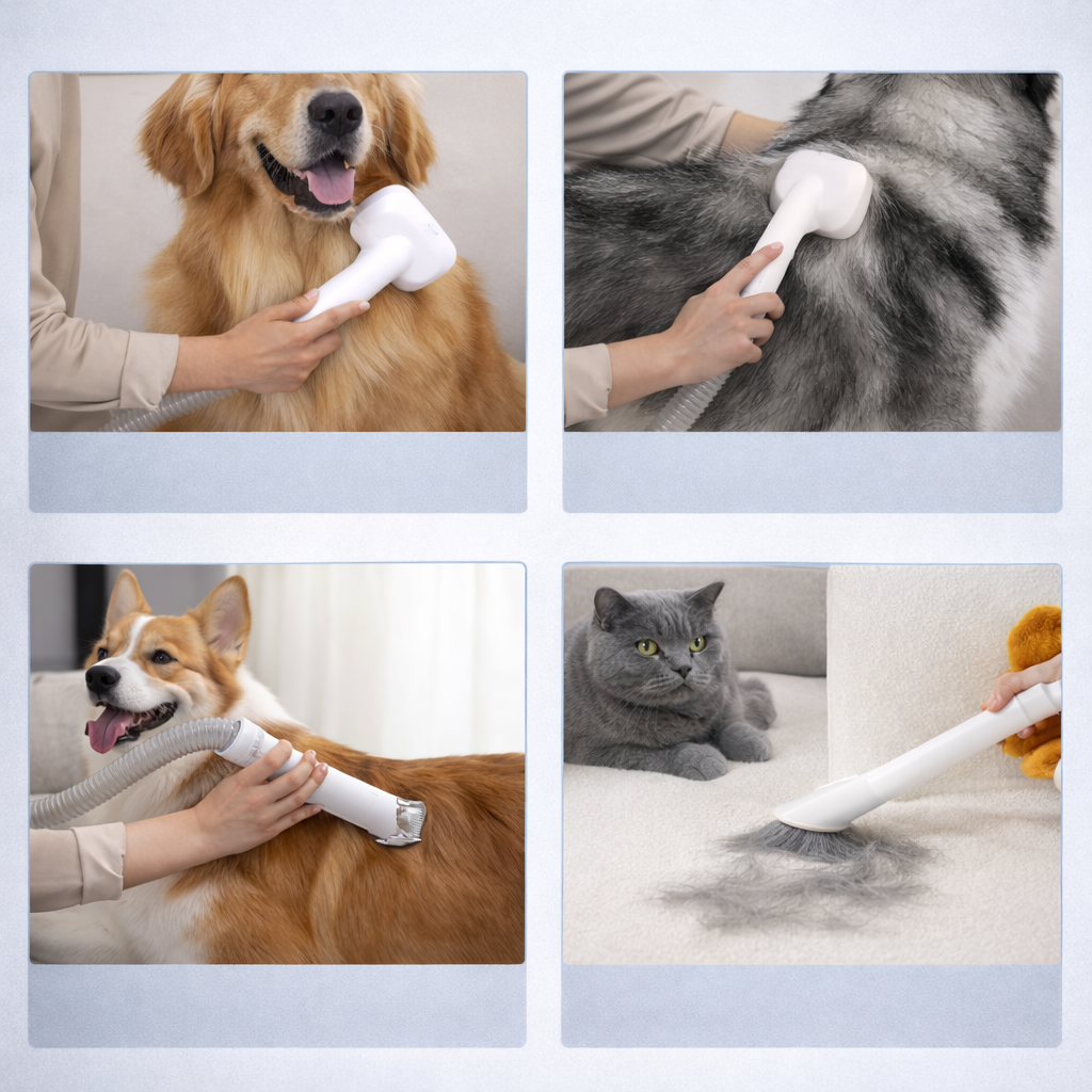 5-Delige Huisdieren Trimmerset Met Vacuüm